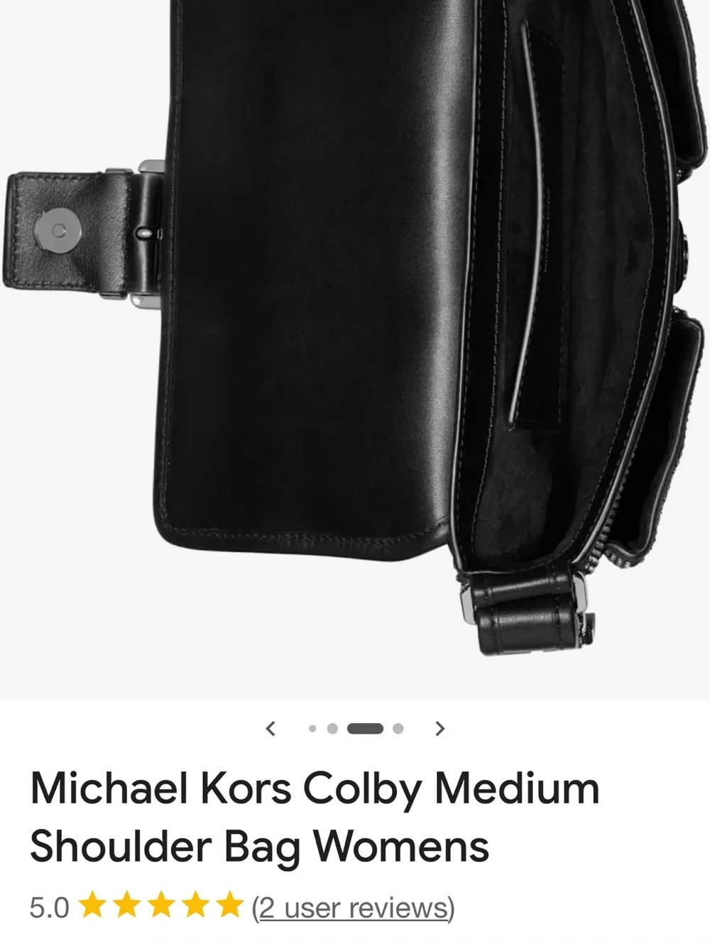 Michael Kors Black Rhinestone-Embellished Messenger Bag